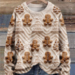 Christmas Gift Christmas Ginger Sugar Cookies Art Print Knit Pullover Sweater