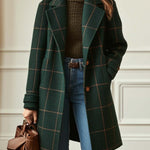 Jennifer | Women's Retro Lapel Plaid Tweed Coat