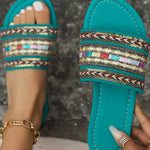 Women's PU Braided Bohemian Slippers