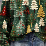 Christmas Gift Christmas Tree Art Print Knit Pullover Sweater
