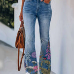 Women's Casual Printed Jeans