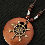 Women's Ethnic Style Wood And Alloy Long Chain Necklace