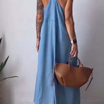 Casual loose suspender dress
