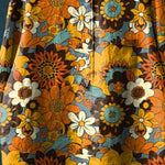 Women's Vintage Lovely Flowers Art Print Casual Cotton And Linen Shirt