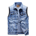 Men's Retro Lapel Denim Vest