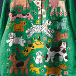 Cute Lovely Dogs Art Print Casual Cotton And Linen Shirt