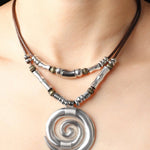 Swirl Totem Vintage Bohemian Necklace