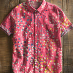 Sequence Vintage Art Print Casual 100% Cotton Shirt