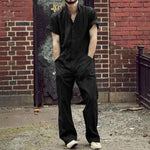 Men's Casual Multi-Pocket Cargo Jumpsuit Overall
