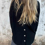 Women's Button Back Casual Knitted Shirt