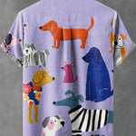 Dog Art Print   Casual Shirt