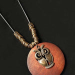 Women's Ethnic Style Wood And Alloy Long Chain Necklace