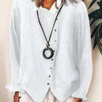Women's Cotton & Linen  Casual Long  Shirt