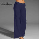 Women's Pocket Cotton and Linen Slacks
