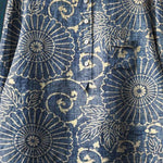 Vintage Lovely Ethnic Floral Art Print Casual Cotton And Linen Shirt