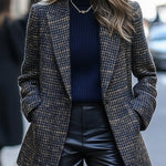 Women's Vintage Lapel Tweed Jacket