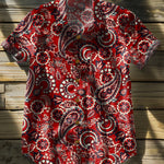 Batik Style Pattern Art Vintage Print Casual 100% Cotton Shirt