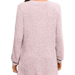 Women's Solid Color Stylish Long-sleeved Casual Knitted Top