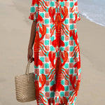 Women's Lobster  Art Print Flowy Dress