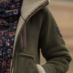 Women's Vintage Turtleneck Sherpa Jacket