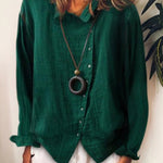 Women's Cotton & Linen  Casual Long  Shirt