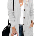 Loose Twist-button Jacket and Casual Knitted Cardigan