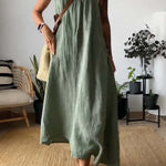 Casual loose suspender dress