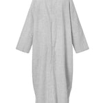 Women's Elegant Cotton Linen Striped Cardigan Loose Casual Irregular Dress
