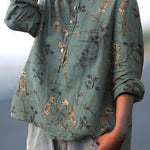 Decorative Pattern of Skeletons Dancing Pas De Deux Casual Cotton And Linen Shirt