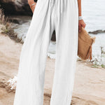 Women's Cotton And Linen Wide Leg Casual Pants