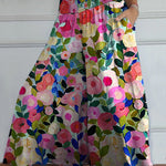 Colorful Spring Floral Garden Printed Women's Cotton Wide Leg Pants