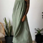 Casual loose suspender dress