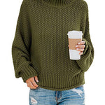 Women's Autumn Turtleneck Slim Wool Long Sweater