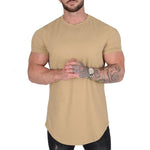 Men's Solid Color Loose Round Neck Short Sleeve T-Shirt