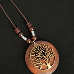 Women's Ethnic Style Wood And Alloy Long Chain Necklace