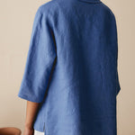 Women's Casual Linen Cotton 3/4 Sleeve Shirt