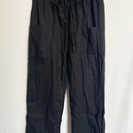 High-waisted Buttoned Cotton and Linen Pants Cropped Pants