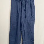 High-waisted Buttoned Cotton and Linen Pants Cropped Pants