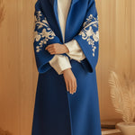 Chic Handmade Floral Embroidery Wool Coat