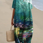 Women's   Ocean  Art Print  Casual Dress