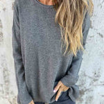 Women's Button Back Casual Knitted Shirt
