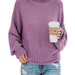 Women's Autumn Turtleneck Slim Wool Long Sweater