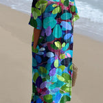 Summer Forest Art Printed Women's Flowy Dress