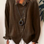 Women's Cotton & Linen  Casual Long  Shirt