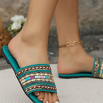 Women's PU Braided Bohemian Slippers