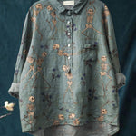 Decorative Pattern of Skeletons Dancing Pas De Deux Casual Cotton And Linen Shirt