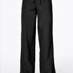 Women's Solid Colour Tie Casual Wide Leg Linen Pants