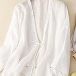 Fashion Stand Collar All-Match Cotton Linen Shirt