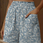 Spring Vines Pattern Printed Women's Casual Tiered Palazzo Pants