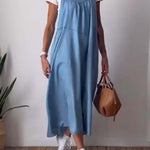Casual loose suspender dress